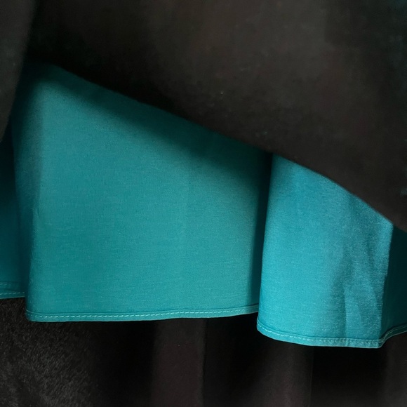 LIV FOSTER JADE Foil Chiffon Metallic Teal Halter Knotted Back Dress Size 2 NWT - Picture 11 of 16